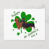 Dachshunds St Patrick's Day Briefkaart (Voorkant)