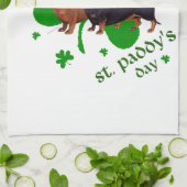 Dachshunds St Patrick's Day Theedoek (Gevouwen)