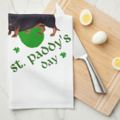 Dachshunds St Patrick's Day Theedoek (Quarter Fold)