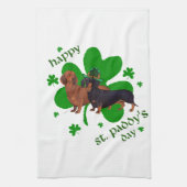 Dachshunds St Patrick's Day Theedoek (Verticaal)