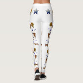 Dachshunds & Sterren Kunst Leggings (Achterkant)