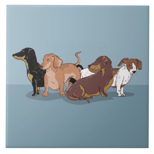 Dachshunds Tegeltje (Voorkant)
