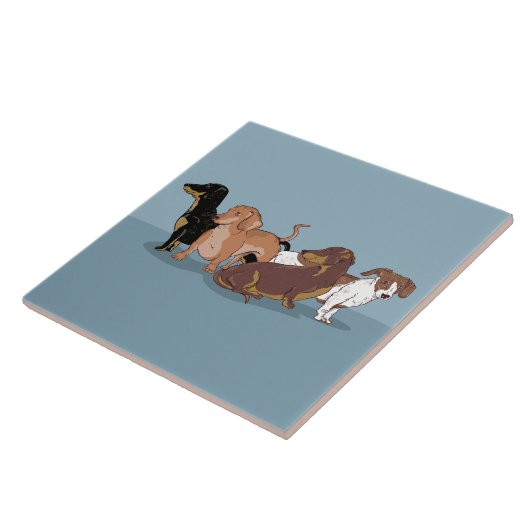 Dachshunds Tegeltje (Zijkant)