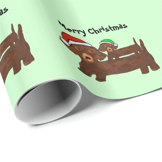 Dachshunds uitgebannen cadeaupapier (Rol Hoek)