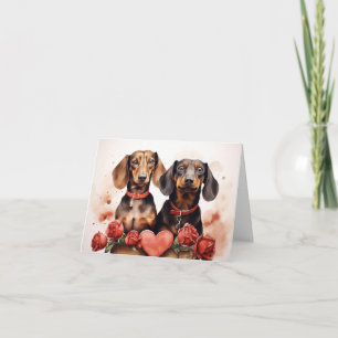 Dachshunds Valentijnsdag Kaart