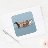Dachshunds Vierkante Sticker (Envelop)