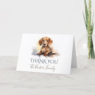 Dachshunds Waterverf Dank u kaart
