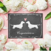 Dachshunds Weiner Dogs Trouwdag Felicitatie Kaart