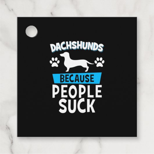 Dachshunds with My Friends Bedankjes Labels (Voorkant)
