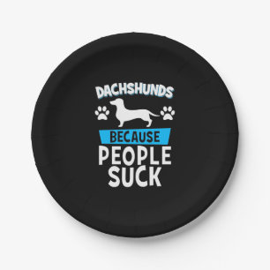 Dachshunds with My Friends Papieren Bordje