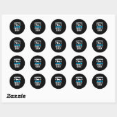 Dachshunds with My Friends Ronde Sticker (Vel)