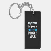 Dachshunds with My Friends Sleutelhanger (Voorkant Links)