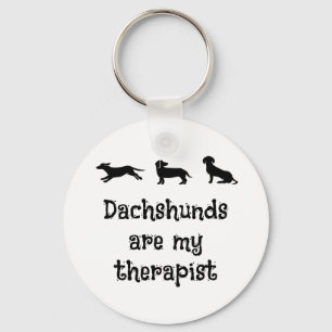 Dachshunds zijn mijn therapeut Schattige Dachshund Sleutelhanger