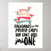Dachshunds zijn net als Poster van aardappelchips (Voorkant)