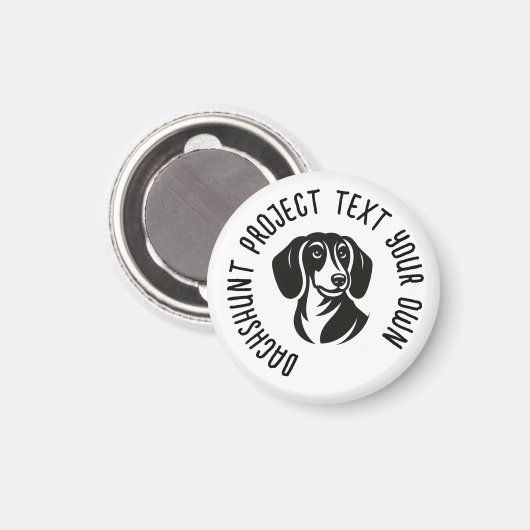 Dachshunt logo van uw project MAGNET (Voorkant / Achterkant)