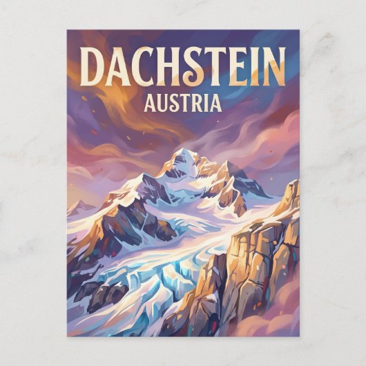 Dachstein Gletsjer Oostenrijk Briefkaart (Voorkant)