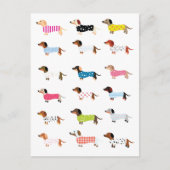 Dachsund Dog Waterverf Briefkaart (Voorkant)