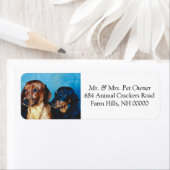 Dachsund Puppies Return Address Mail Stickers (Insitu)