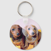 Dachsund Puppies Sleutelhanger (Voorkant)