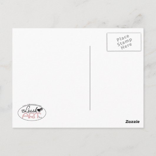 Dachsund-Roos is een mijne-off-Leash Art™ Briefkaart (Achterkant)