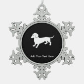 Dachsund Tin Sneeuwvlok Ornament (Voorkant)