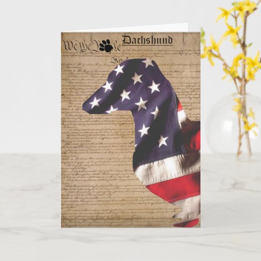 Dachsund van de grondwet Kaart (Gele Bloem)