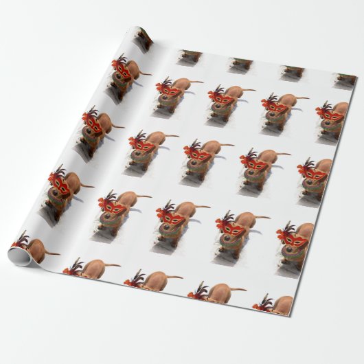 Dachsund van Gras van Mardi hond Cadeaupapier (Uitgerold)