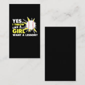 Dacht als een kleine honkbalspeler Softball Pitche Visitekaartje (Voorkant / Achterkant)