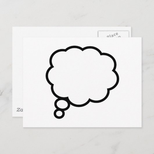 Dacht Bubble Briefkaart (Voorkant / Achterkant)