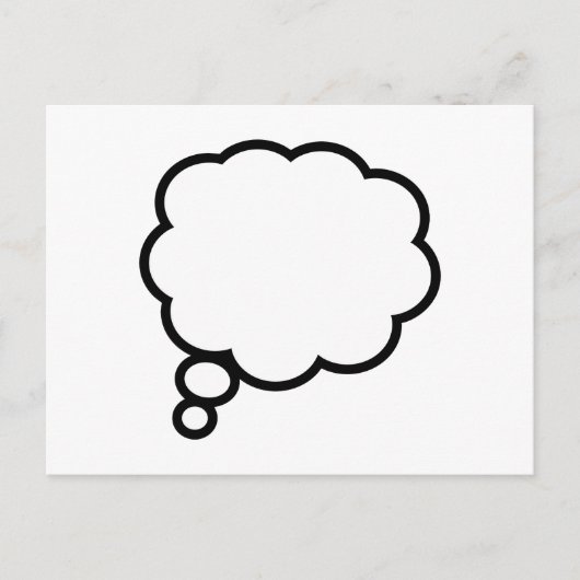 Dacht Bubble Briefkaart (Voorkant)