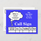 Dacht dat Bubble Ham Radio QSL-kaart het aanpast! Briefkaart (Voorkant / Achterkant)