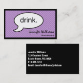 Dacht Drink Bartender Visitekaartje (Voorkant / Achterkant)