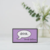 Dacht Drink Bartender Visitekaartje (Staand voorkant)
