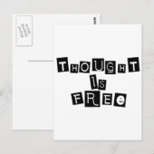 Dacht is gratis briefkaart (Voorkant / Achterkant)