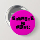 Dacht is gratis ronde button 7,6 cm (Voorkant /achterkant)