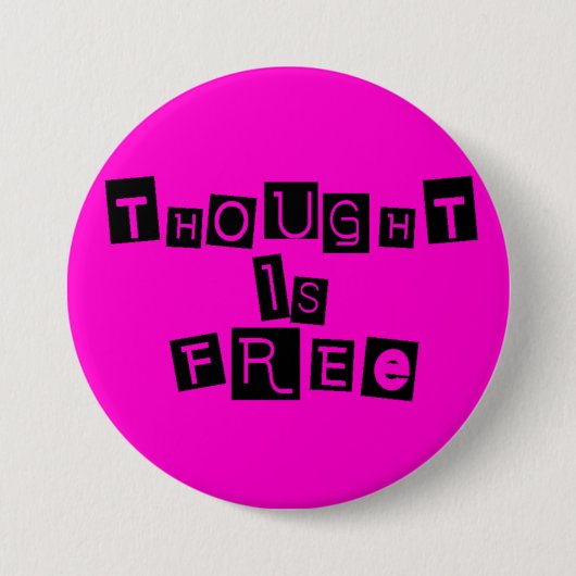 Dacht is gratis ronde button 7,6 cm (Voorkant)
