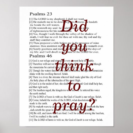 Dacht je te bidden? poster? poster (Voorkant)