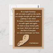 Dacht lovende citaat van Thoreau Briefkaart (Voorkant / Achterkant)