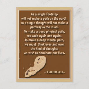 Dacht lovende citaat van Thoreau Briefkaart