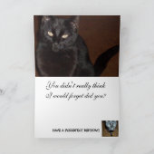 DACHT U IK ZOU VERGETEN? BIRTHADAY kaart (Binnen)