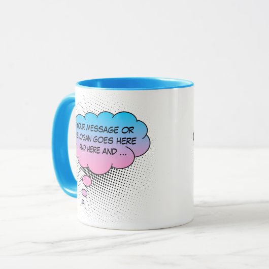Dacht uw verklaring Sjabloon te buigen Mok (Voorkant links)
