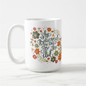 dacht ze dat ze inspiratie kon citeren koffiemok (Links)