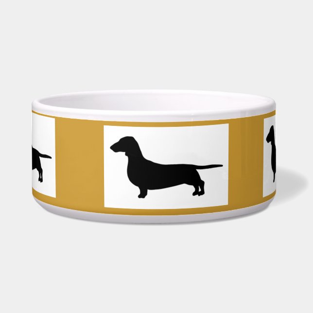Dachund Design Bowl Voerbakje (Voorkant)