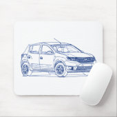Dacia Sandero 2013 Muismat (Met muis)