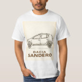 Dacia Sandero: Simple, Smart, and Stylish T-shirt (Voorkant)