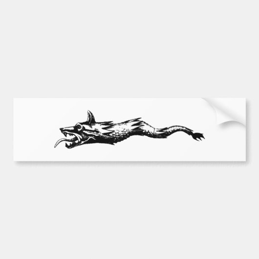 dacia wolf slang vlag roemenië symbool dacs bumpersticker (Voorkant)