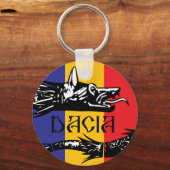 Dacian Wolf - driekleurige vlag Sleutelhanger (Voorkant)