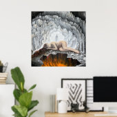 Dacische godin in een grot poster (Thuiskantoor)