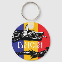 Dacische Wolf - driekleurige vlag - wit