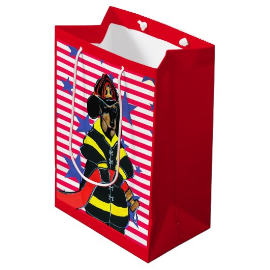 DACKEL BRANDWEERMANNEN MEDIUM CADEAUZAKJE (Voorkant Gekanteld)